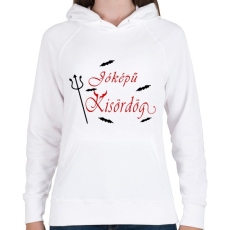 PRINTFASHION Jóképű kisördög - Női kapucnis pulóver - Fehér