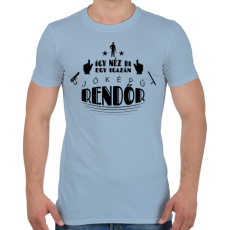 PRINTFASHION Jóképű rendőr - Férfi póló - Világoskék