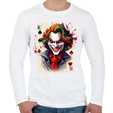 PRINTFASHION Joker - Férfi hosszú ujjú póló - Fehér