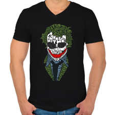 PRINTFASHION Joker - Férfi V-nyakú póló - Fekete férfi póló