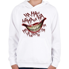 PRINTFASHION Joker Smile - Gyerek kapucnis pulóver - Fehér gyerek pulóver, kardigán