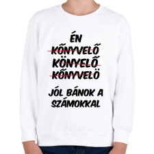 PRINTFASHION Jól bánok a számokkal - Gyerek pulóver - Fehér gyerek pulóver, kardigán