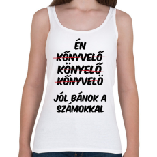 PRINTFASHION Jól bánok a számokkal - Női atléta - Fehér