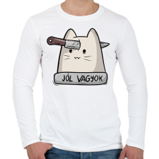 PRINTFASHION Jól vagyok - Férfi hosszú ujjú póló - Fehér férfi póló