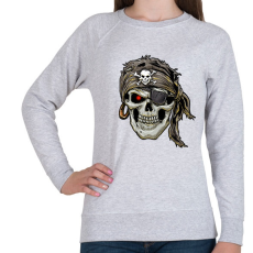 PRINTFASHION Jolly Roger kalóz - Női pulóver - Sport szürke