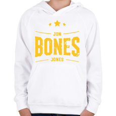 PRINTFASHION Jon Bones Jones - Gyerek kapucnis pulóver - Fehér