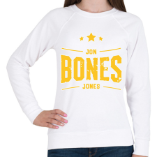 PRINTFASHION Jon Bones Jones - Női pulóver - Fehér női pulóver, kardigán