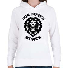 PRINTFASHION Jon Jones Bones - Női kapucnis pulóver - Fehér női pulóver, kardigán