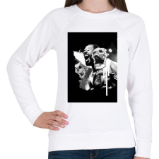 PRINTFASHION Jon Jones - Női pulóver - Fehér női pulóver, kardigán