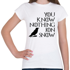 PRINTFASHION JON SNOW - Női póló - Fehér női póló