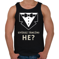 PRINTFASHION Jössz táncolni? - Férfi atléta - Fekete atléta, trikó