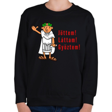 PRINTFASHION jöttem láttam győztem - Gyerek pulóver - Fekete