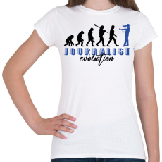 PRINTFASHION Journalist evolution - Női póló - Fehér