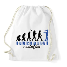 PRINTFASHION Journalist evolution - Sportzsák, Tornazsák - Fehér tornazsák