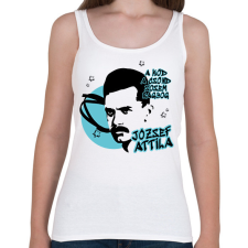 PRINTFASHION József Attila- A köd, a csönd - Női atléta - Fehér női trikó