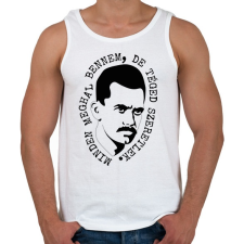 PRINTFASHION József Attila - Minden meghal bennem - Férfi atléta - Fehér atléta, trikó