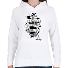 PRINTFASHION József Attila Szív - Női kapucnis pulóver - Fehér női pulóver, kardigán