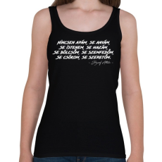 PRINTFASHION József Attila - Tiszta Szívvel - Női atléta - Fekete