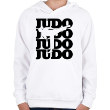 PRINTFASHION Judo - Gyerek kapucnis pulóver - Fehér gyerek pulóver, kardigán