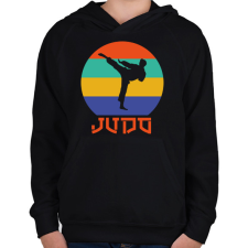 PRINTFASHION Judo - Harcművészet - Gyerek kapucnis pulóver - Fekete gyerek pulóver, kardigán