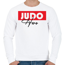 PRINTFASHION Judo hero - Férfi pulóver - Fehér