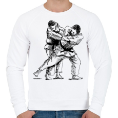 PRINTFASHION Judo skicc - Férfi pulóver - Fehér