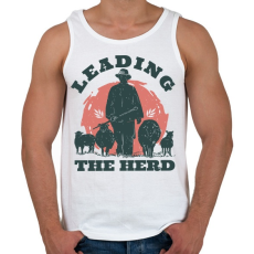 PRINTFASHION Juhász - leading the herd - Férfi atléta - Fehér