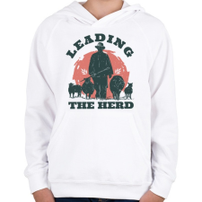 PRINTFASHION Juhász - leading the herd - Gyerek kapucnis pulóver - Fehér gyerek pulóver, kardigán