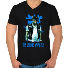 PRINTFASHION Juice wrld-BLUE - Férfi V-nyakú póló - Fekete férfi póló