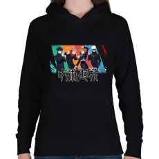 PRINTFASHION Jujutsu Kaisen csapat - Női kapucnis pulóver - Fekete