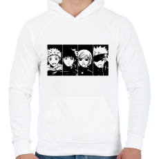 PRINTFASHION Jujutsu Kaisen - Férfi kapucnis pulóver - Fehér