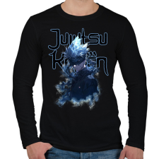 PRINTFASHION Jujutsu Kaisen Gojo - Férfi hosszú ujjú póló - Fekete férfi póló