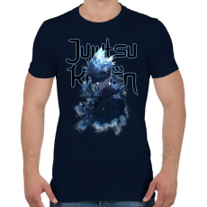 PRINTFASHION Jujutsu Kaisen Gojo - Férfi póló - Sötétkék