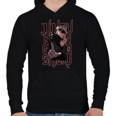 PRINTFASHION Jujutsu Kaisen Gojo Satoru - Férfi kapucnis pulóver - Fekete