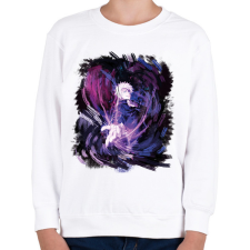 PRINTFASHION Jujutsu Kaisen Gojo Satoru - Gyerek pulóver - Fehér gyerek pulóver, kardigán