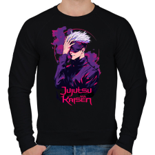 PRINTFASHION Jujutsu Kaisen Satoru Gojo - Férfi pulóver - Fekete férfi pulóver, kardigán