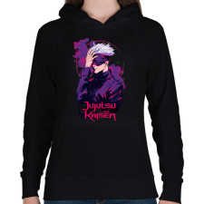 PRINTFASHION Jujutsu Kaisen Satoru Gojo - Női kapucnis pulóver - Fekete női pulóver, kardigán
