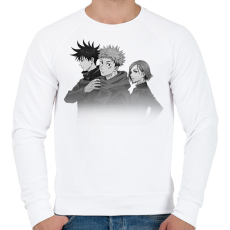 PRINTFASHION Jujutsu Trio (1) - Férfi pulóver - Fehér