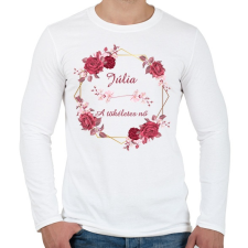 PRINTFASHION Júlia - Férfi hosszú ujjú póló - Fehér férfi póló