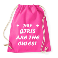 PRINTFASHION Júliusi csajok a legcukibbak - Sportzsák, Tornazsák - Fukszia tornazsák