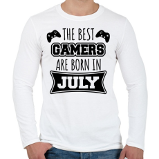 PRINTFASHION Júliusi gamer - Férfi hosszú ujjú póló - Fehér