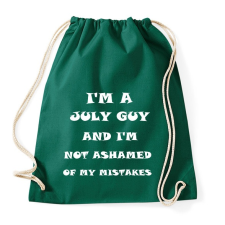 PRINTFASHION Júliusi vagyok és nem szégyellem a hibáimat - Sportzsák, Tornazsák - Sötétzöld tornazsák