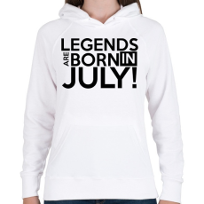 PRINTFASHION July - Női kapucnis pulóver - Fehér