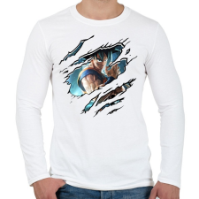 PRINTFASHION JumpForce - Férfi hosszú ujjú póló - Fehér férfi póló