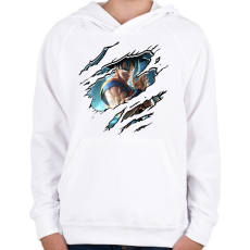 PRINTFASHION JumpForce - Gyerek kapucnis pulóver - Fehér