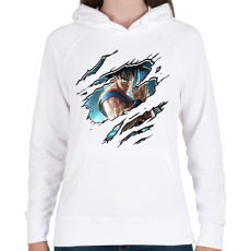 PRINTFASHION JumpForce - Női kapucnis pulóver - Fehér