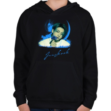 PRINTFASHION Jungkook - Gyerek kapucnis pulóver - Fekete