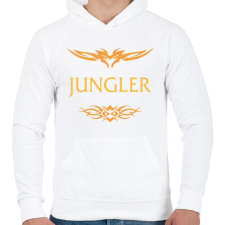 PRINTFASHION Jungler - Férfi kapucnis pulóver - Fehér férfi pulóver, kardigán