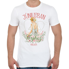 PRINTFASHION Júniusban férjhez megyek - Férfi póló - Fehér