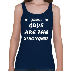 PRINTFASHION Júniusi férfiak a legerősebbek - Női atléta - Sötétkék